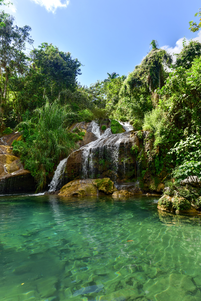 El,Nicho,Waterfalls,In,Cuba.,El,Nicho,Is,Located,Inside